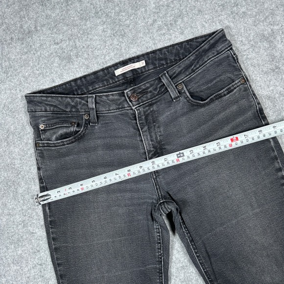 Levi's denim jeans Womens 31x30 Black Superlow Boot Low Rise Distressed red tab - Picture 8 of 16